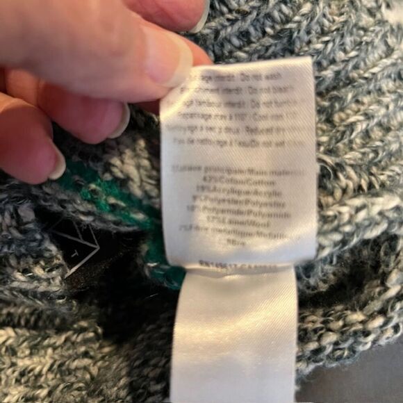 See By Chloe Wool Blend Nightfall Green Striped Half Slv Knit Sweater Size Small - Picture 8 of 11